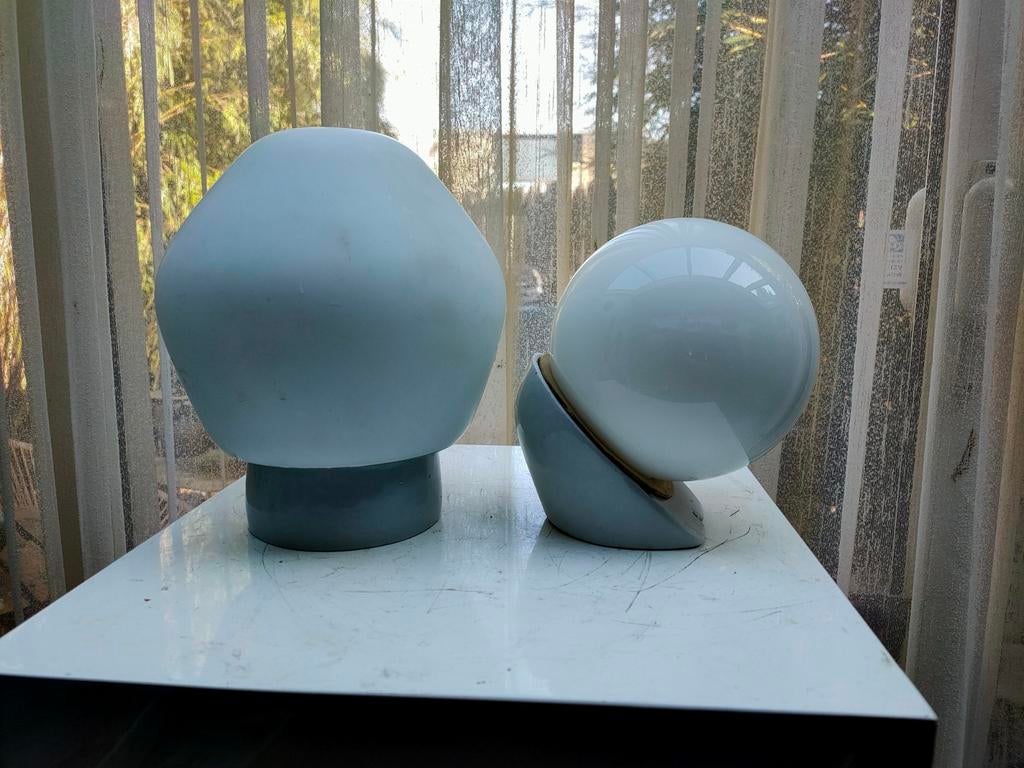 Philips mushroom wand-plafondlamp, Huis en Inrichting, Lampen | Plafondlampen, Ophalen of Verzenden, Zo goed als nieuw, Glas, Bauhaus
