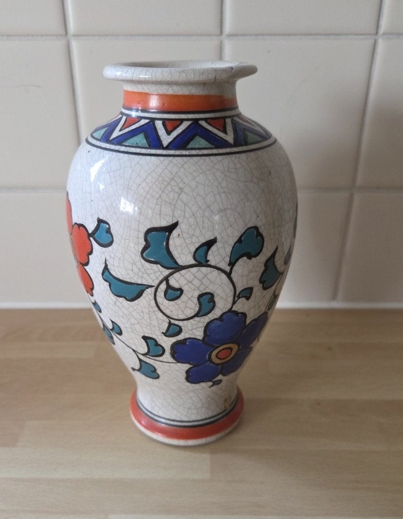 Japanse Satsuma aardewerk vaas, Ophalen of Verzenden