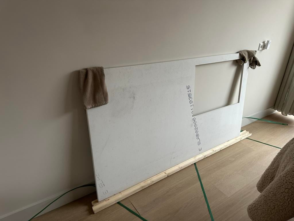 Nieuw Keukenblad - Wit Composiet met Uitsparing, Huis en Inrichting, Keuken | Keukenelementen, Ophalen, Wit, Nieuw, 200 cm of meer