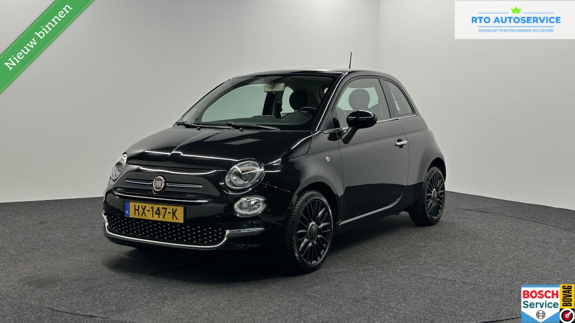 Fiat 500 0.9 TwinAir Lounge AIRCO NAVI LEER PANO 96000 KM., Voorwielaandrijving, Gebruikt, Met garantie (alle), Handgeschakeld