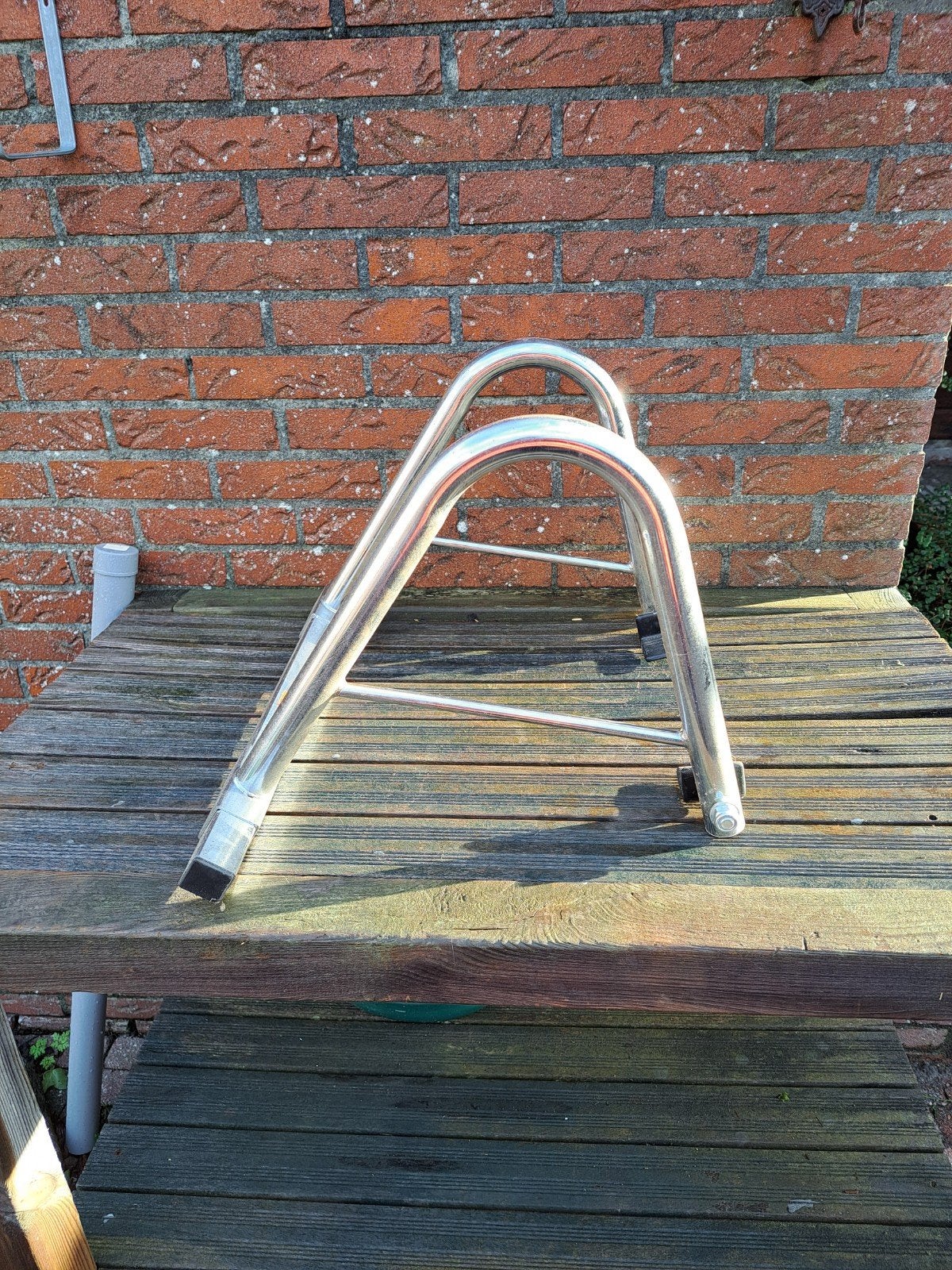 paddock stand, Ophalen, Gebruikt