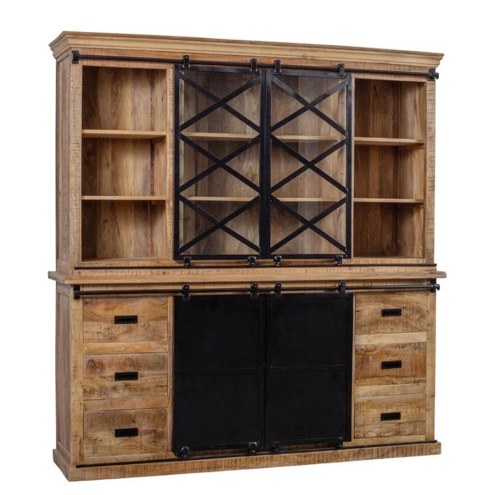 Mango houten buffetkast, 200 cm of meer, 150 tot 200 cm, Zo goed als nieuw, 25 tot 50 cm