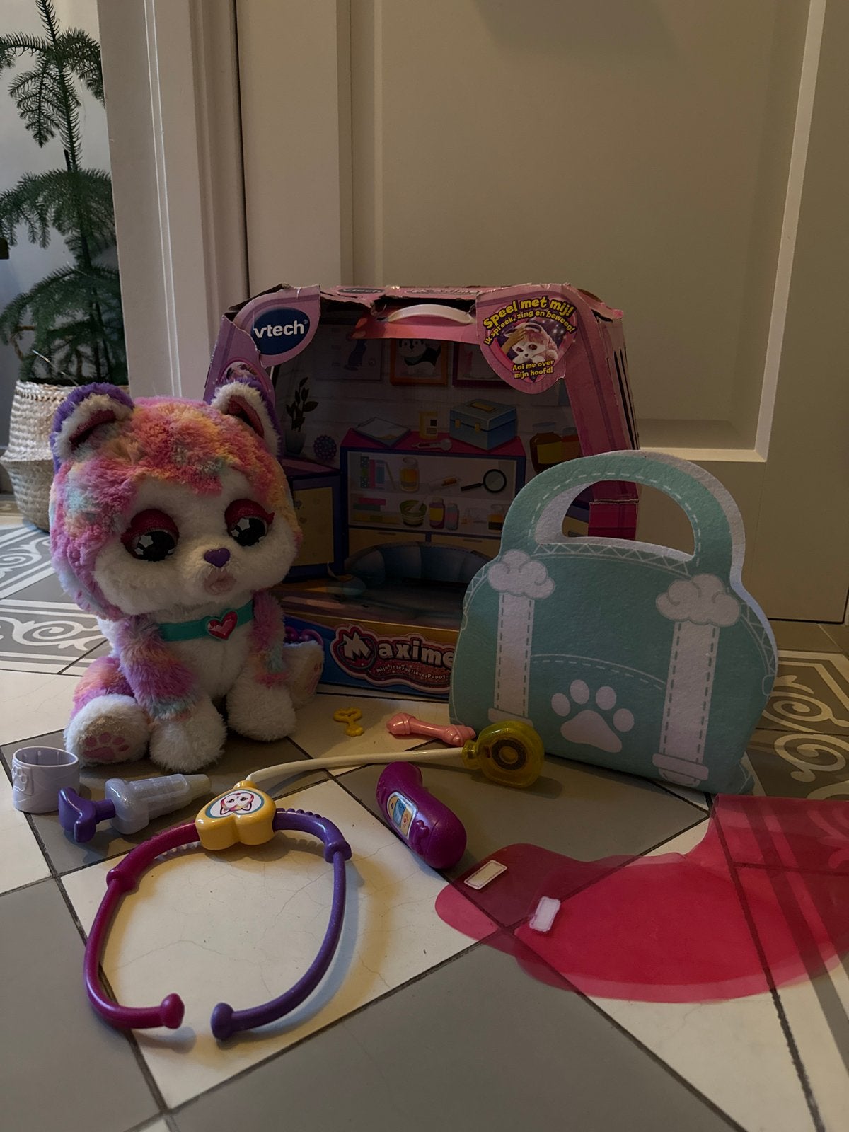 VTech Maxime Interactieve Puppy met accessoires, Kinderen en Baby's, Ophalen of Verzenden, Zo goed als nieuw, Overige typen, Met geluid