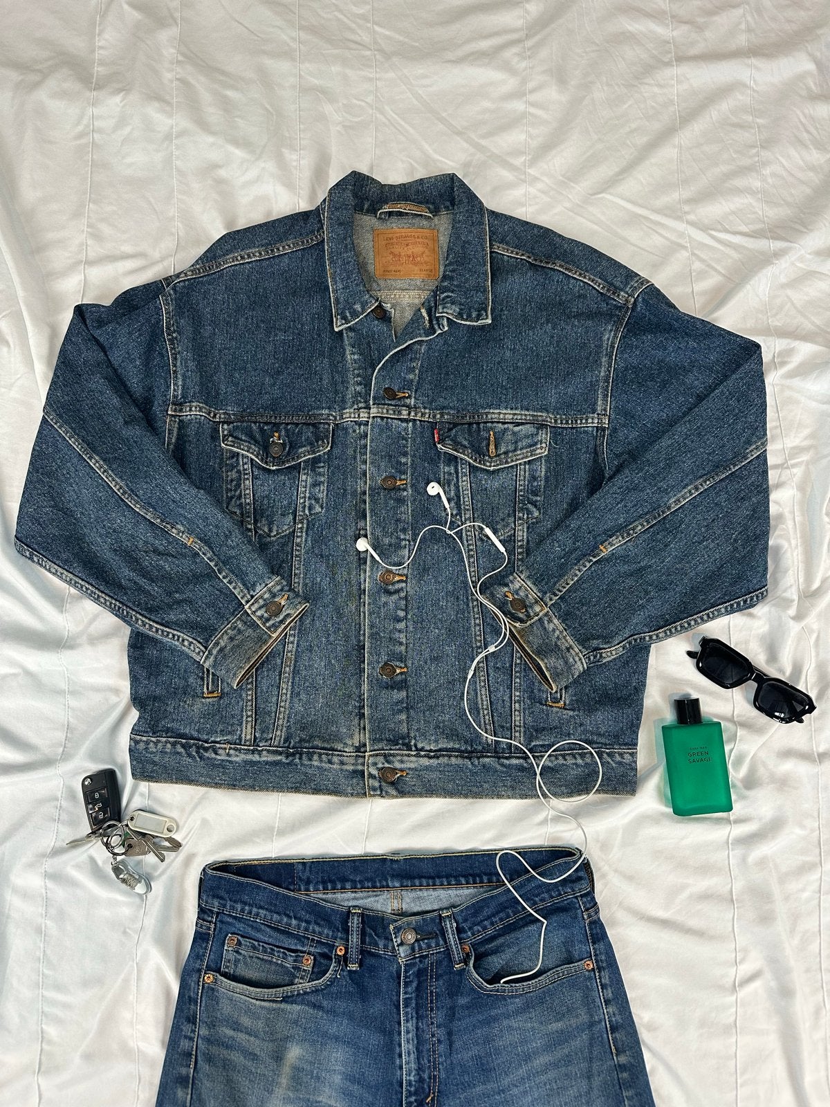 Levi's spijkerjack XL - Vintage denim jas, Ophalen of Verzenden, Gedragen, Maat 56/58 (XL), Blauw