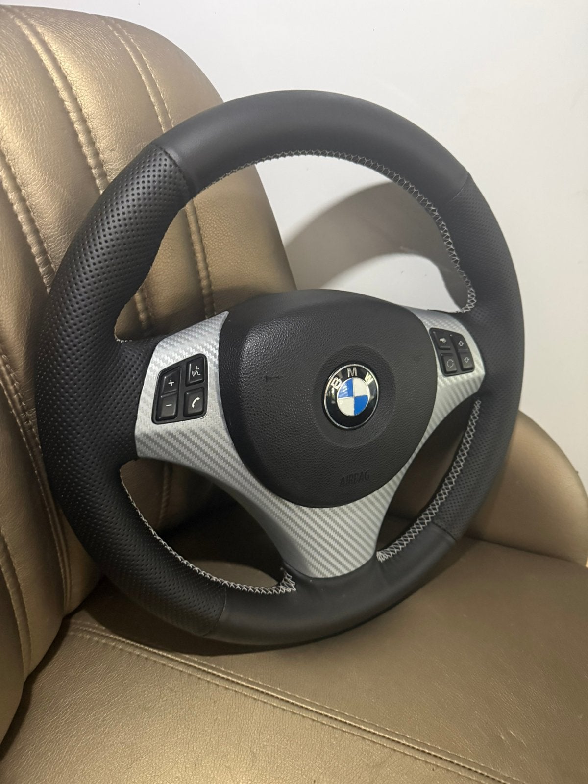 Bmw E81 E82 E87 E88 E90 E91 E92 E93 leder stuur, Ophalen of Verzenden, BMW