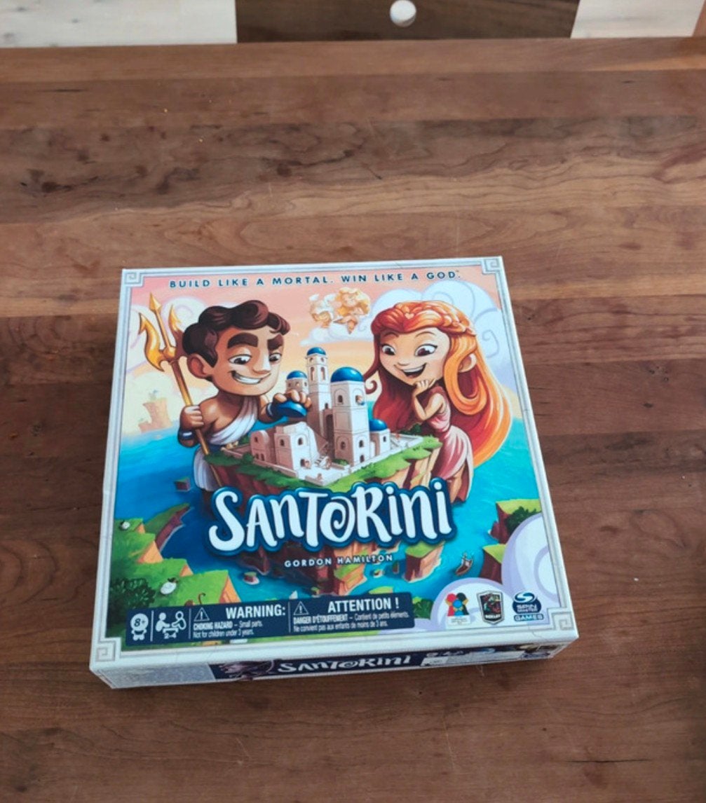 Santorini bordspel met Nederlandse handleiding, Hobby en Vrije tijd, Een of twee spelers, Ophalen of Verzenden, Zo goed als nieuw