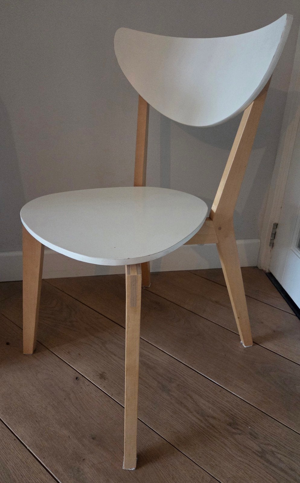 IKEA Nordmyra stoel - Wit met berkenhout, Ophalen, Gebruikt, Wit, Modern Scandinavisch