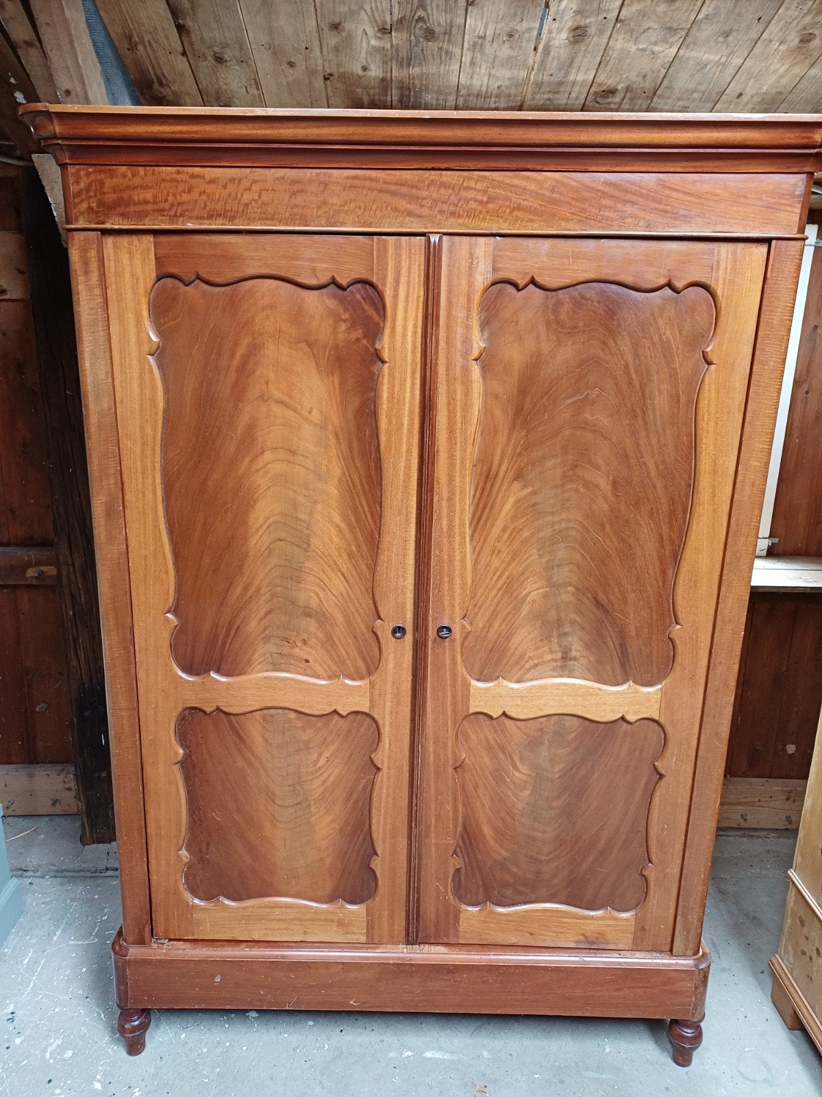 Antiek mahonie Biedermeier meidenkast., Ophalen