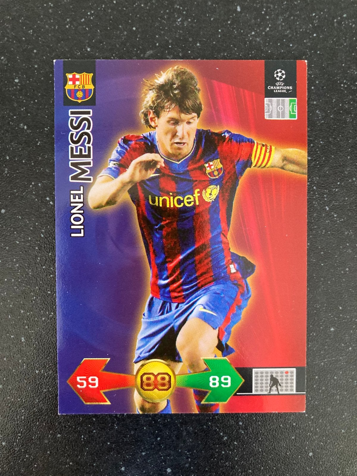 Panini Champions League 2009-2010 Kaart - Lionel Messi, Verzamelen, Sportartikelen en Voetbal, Ophalen of Verzenden, Gebruikt