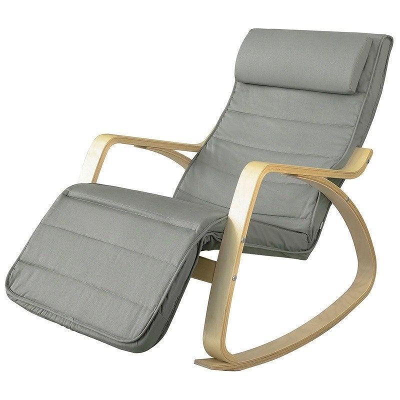 SoBuy Schommelstoel met verstelbare voetensteun, Ophalen, Minder dan 75 cm, Nieuw, Trendy