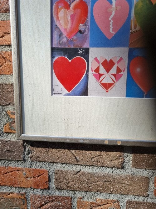 schilderij harten prent, Ophalen of Verzenden, 'T Olde Gre-j, Info@toldegrej.nl, Endepoelstraat 20f Didam