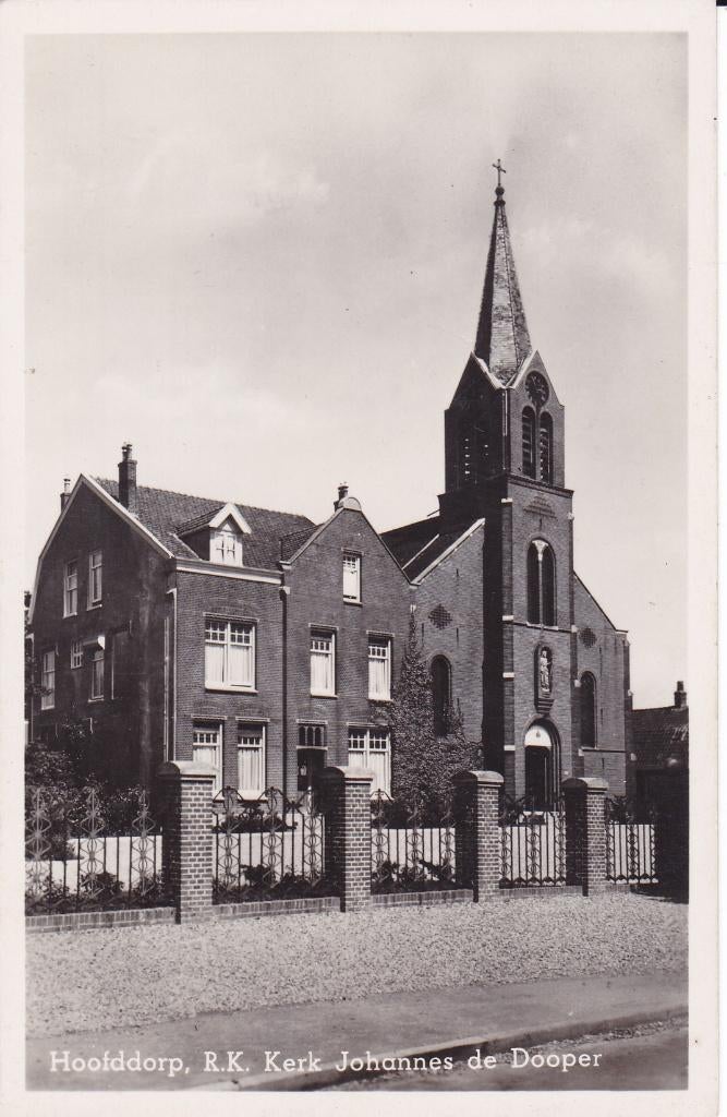 Hoofddorp. R.K. Kerk. Johannes de Dooper.  **, Verzenden, 1940 tot 1960, Ongelopen, Noord-Holland