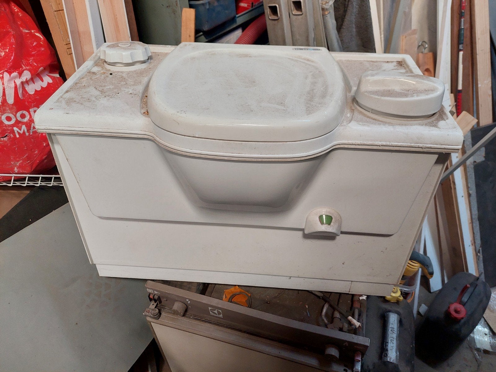 Caravan/camper toilet - zelf schoonmaken, Ophalen, Gebruikt