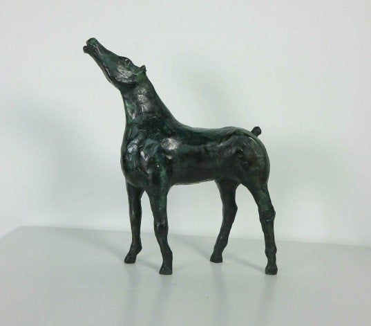 Bronzen beeld paard, Antiek en Kunst, Overige onderwerpen, Ophalen of Verzenden, 20 - 50 cm, Beeld