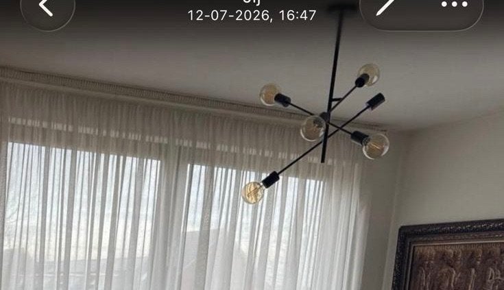 Moderne plafondlamp met glazen bollen – zwart, Huis en Inrichting, Lampen | Hanglampen, Ophalen, Zo goed als nieuw, Glas