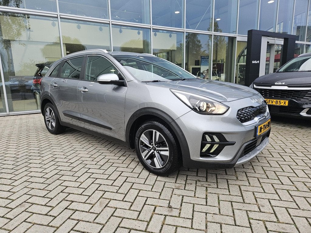 Kia Niro 1.6 GDi Hybrid DynamicLine Nav|Camera|Cruise contro, Auto's, Kia, Gebruikt, Euro 6, 2 kWh, Leder en Stof