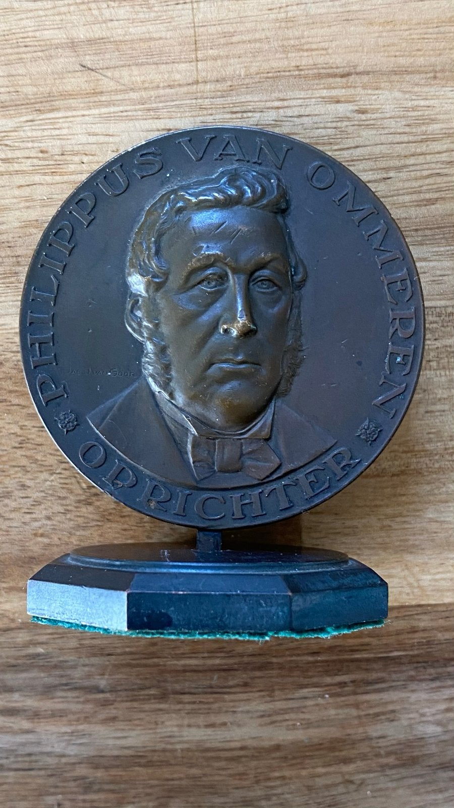 Bronzen Penning  standaard v. Ommeren Scheepvaart 1839-1939, Ophalen of Verzenden