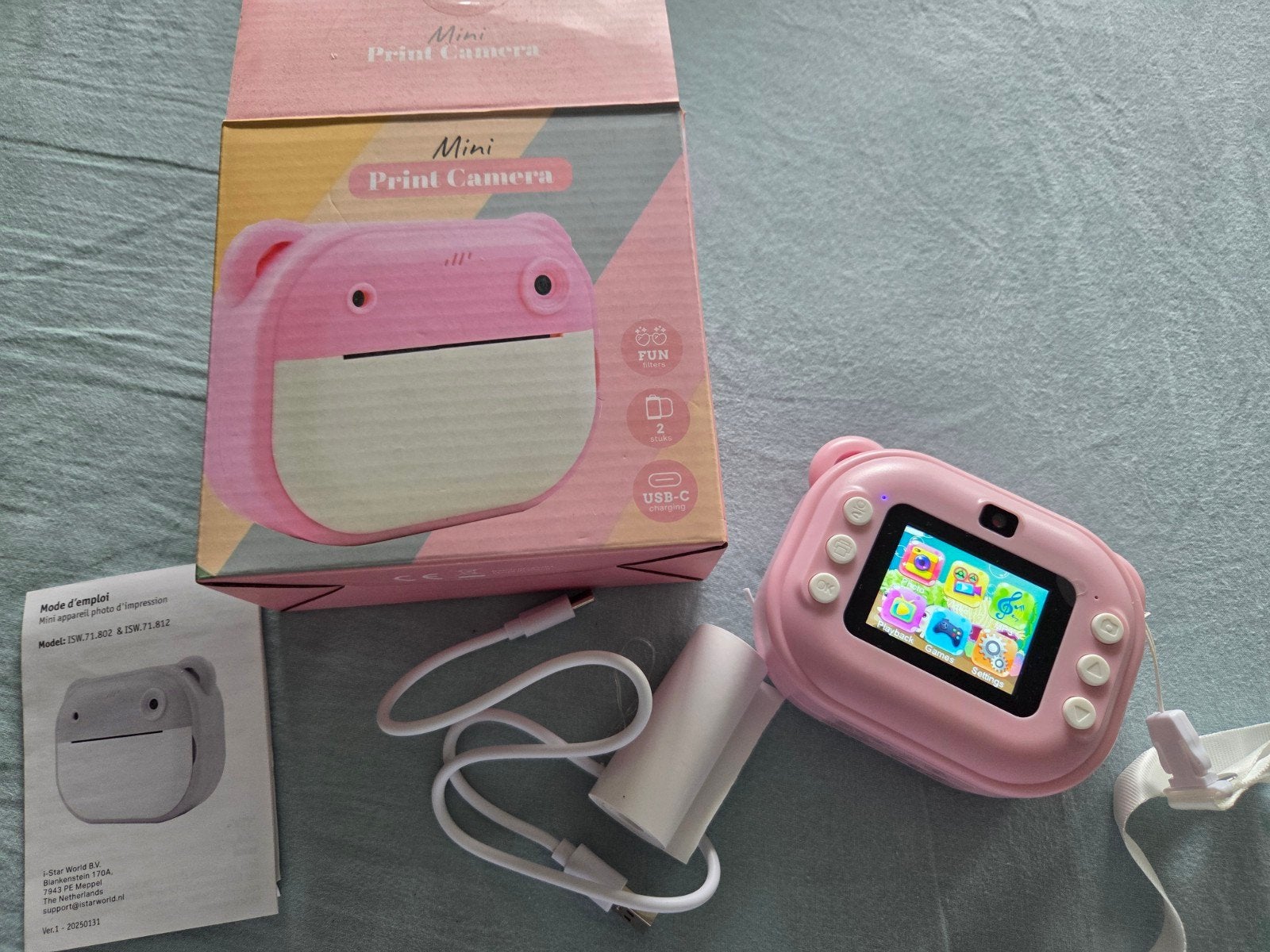 Mini print camera oplaadbaar z.g.a.n, Ophalen of Verzenden, Zo goed als nieuw, Overige modellen