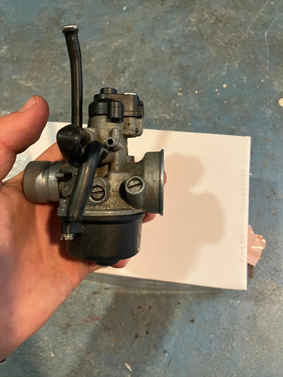 Dellorto 17.5 mm carburateur met sproeierset, Ophalen of Verzenden, Zo goed als nieuw, Carburateur