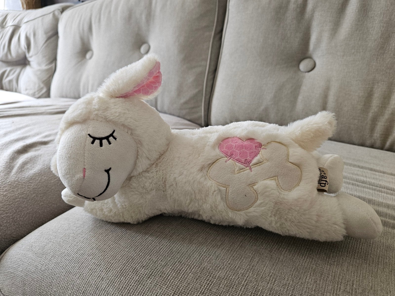 Voor puppies met verlatingsangst: schaap met hartslag, Dieren en Toebehoren, Ophalen of Verzenden, Nieuw, Knuffels, Overige merken
