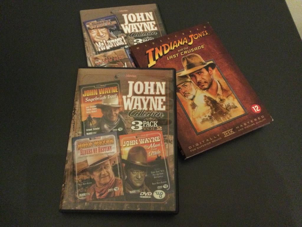 Classic Movies John Wayne 2x3pack en Indiana Jones. Vaderdag, Vanaf 16 jaar, Ophalen of Verzenden, Zo goed als nieuw, Actie