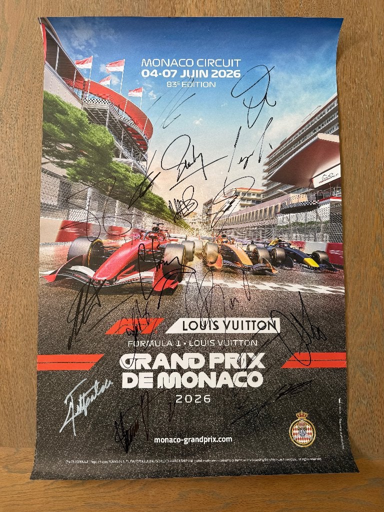 Poster Monaco F1 GP 2026 signed, Ophalen of Verzenden, Sport