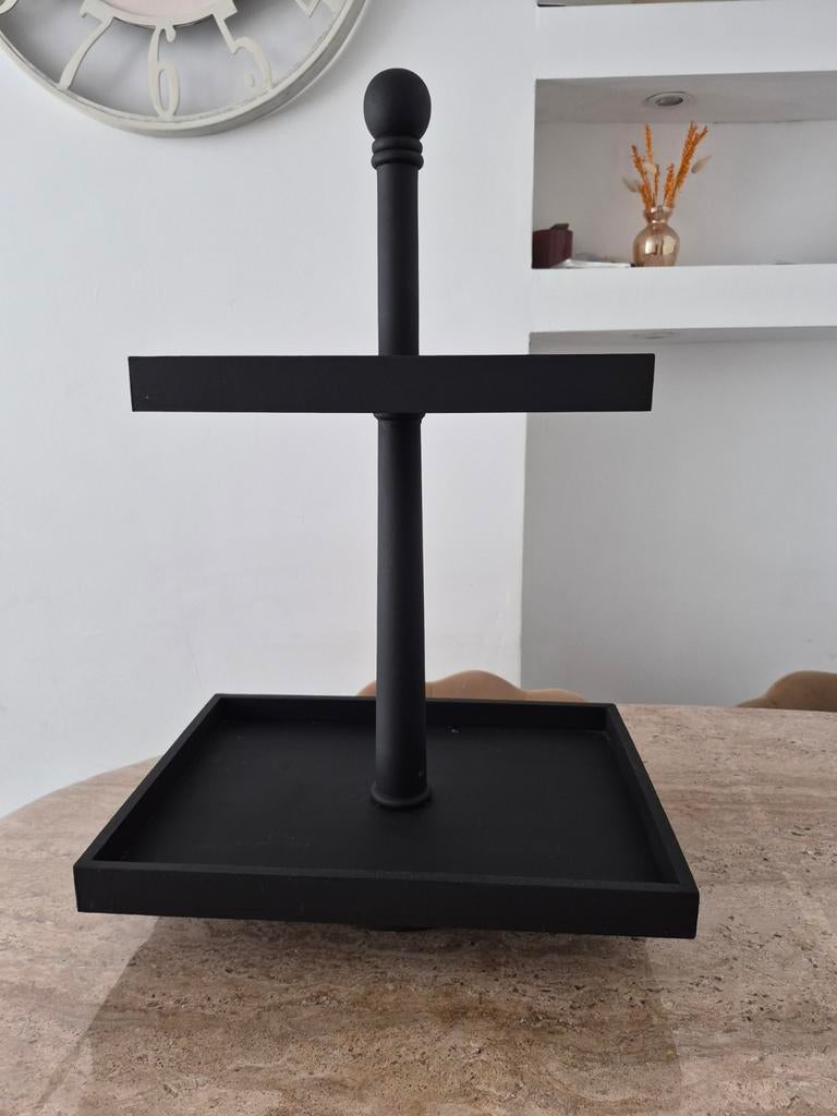 Grote etagere 77 cm hoog mat zwart, Ophalen, Zo goed als nieuw