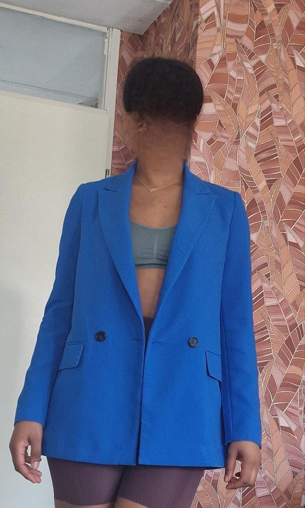 Zara blauwe blazer maat XS, Blauw, Ophalen of Verzenden, Zo goed als nieuw, Jasje