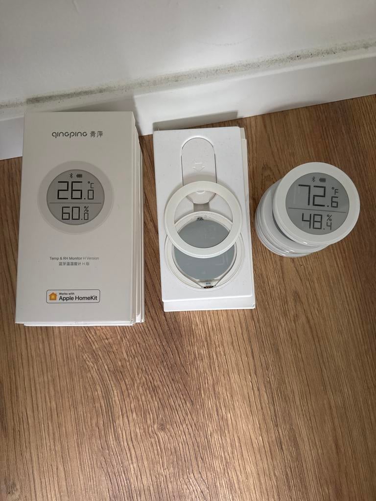 10x Qingping Temp & RH Monitor H - Apple HomeKit, Ophalen of Verzenden, Slimme thermostaat, Zo goed als nieuw