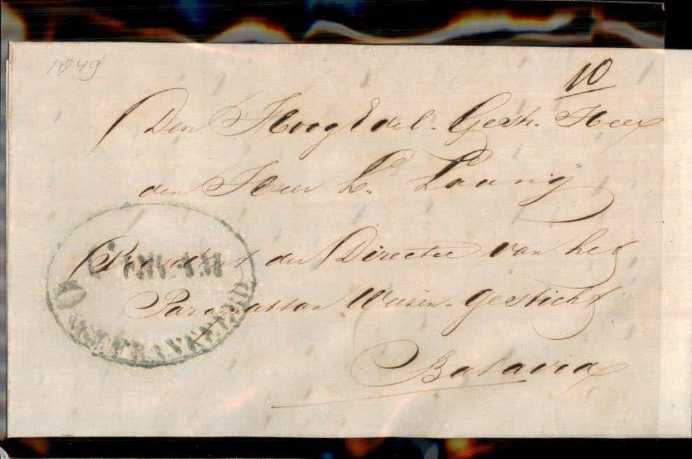 Nederlands Indië - Stempel- 1849, Ophalen of Verzenden, Brief