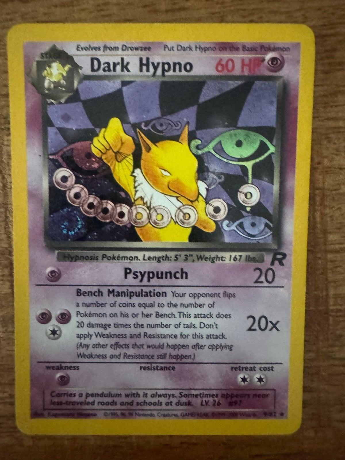 Dark Hypno Pokémon kaart (Wizards of the Coast), Ophalen of Verzenden, Losse kaart
