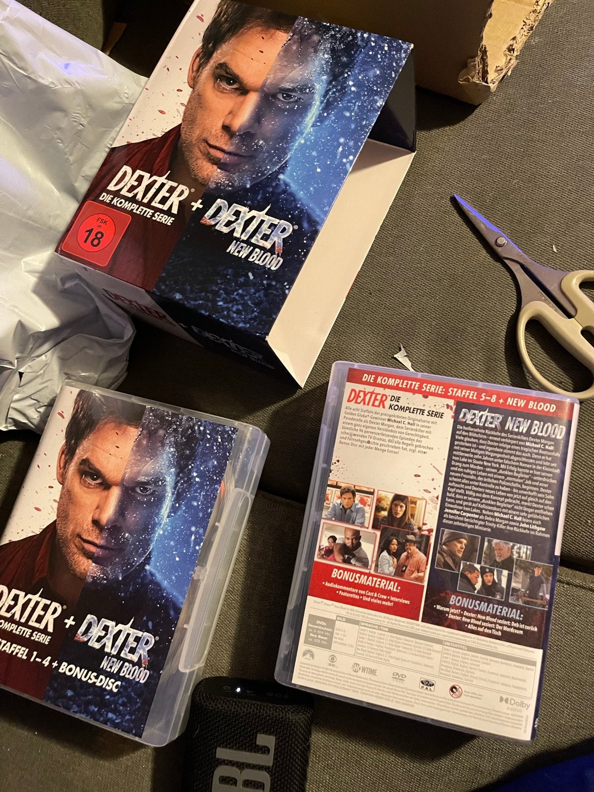 Dexter + Dexter New Blood - De complete serie (DVD Boxset), Maffia en Misdaad, Vanaf 16 jaar, Boxset, Ophalen of Verzenden
