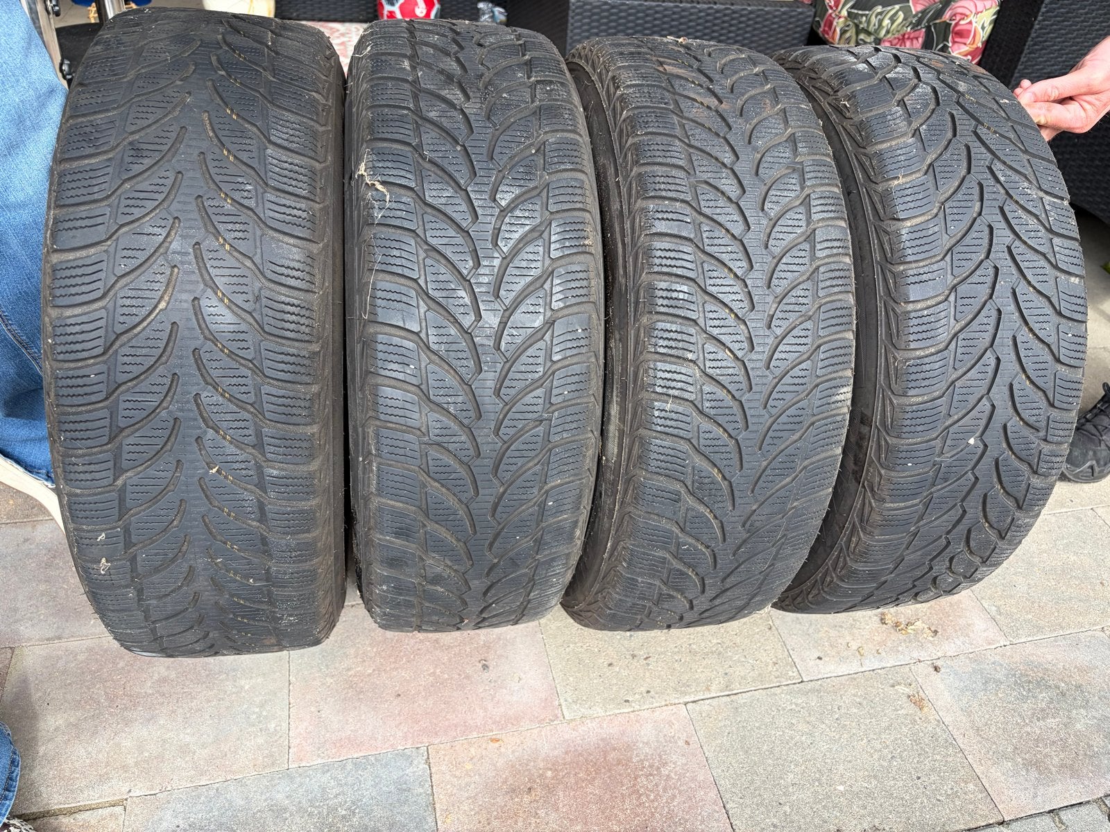 Bridgestone winterbanden met Mazda velgen, Ophalen, Gebruikt, 16 inch, Banden en Velgen