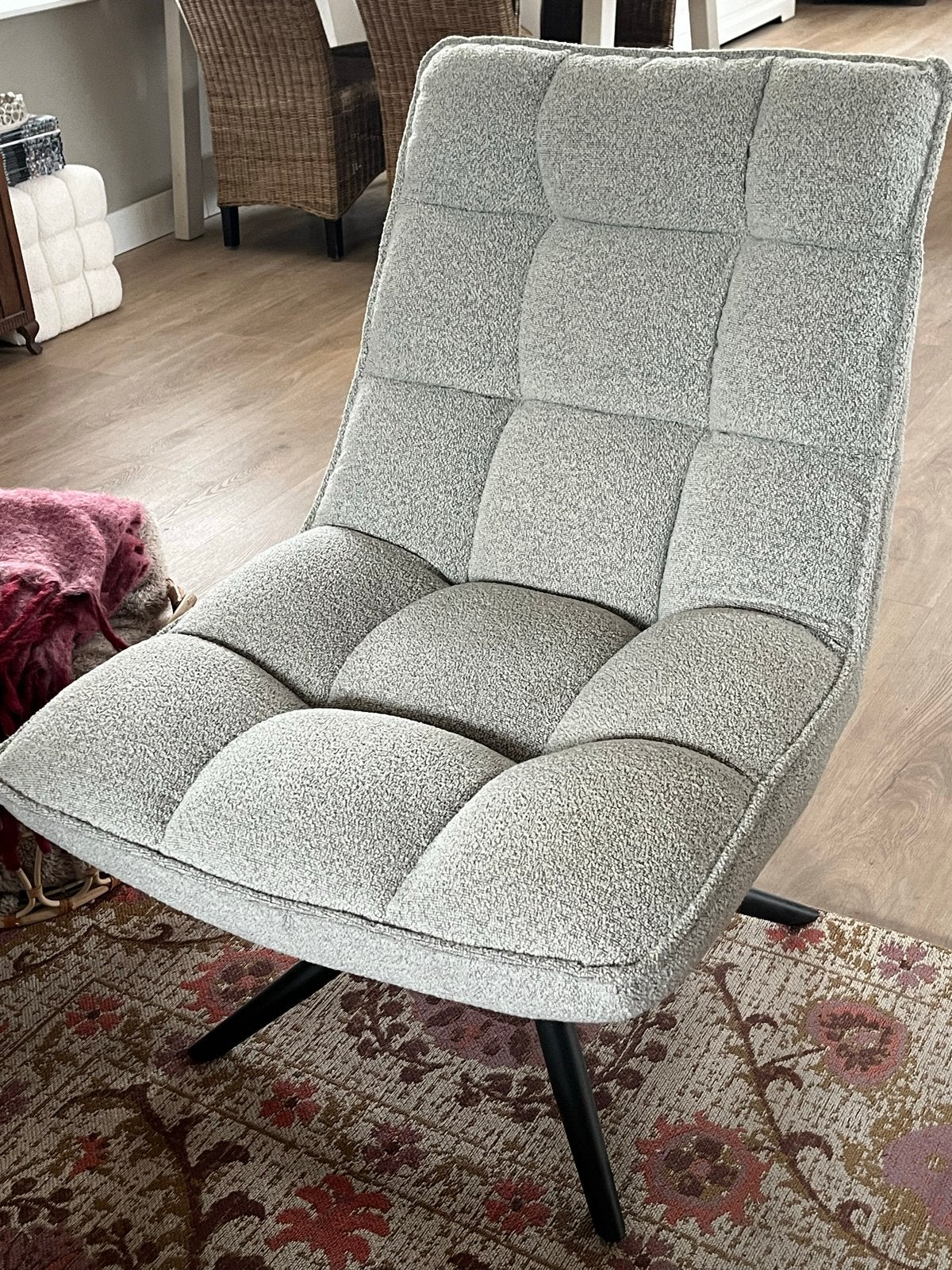 Comfortabele draaibare fauteuil - Zo goed als nieuw, Ophalen, Zo goed als nieuw, Eén, Stof