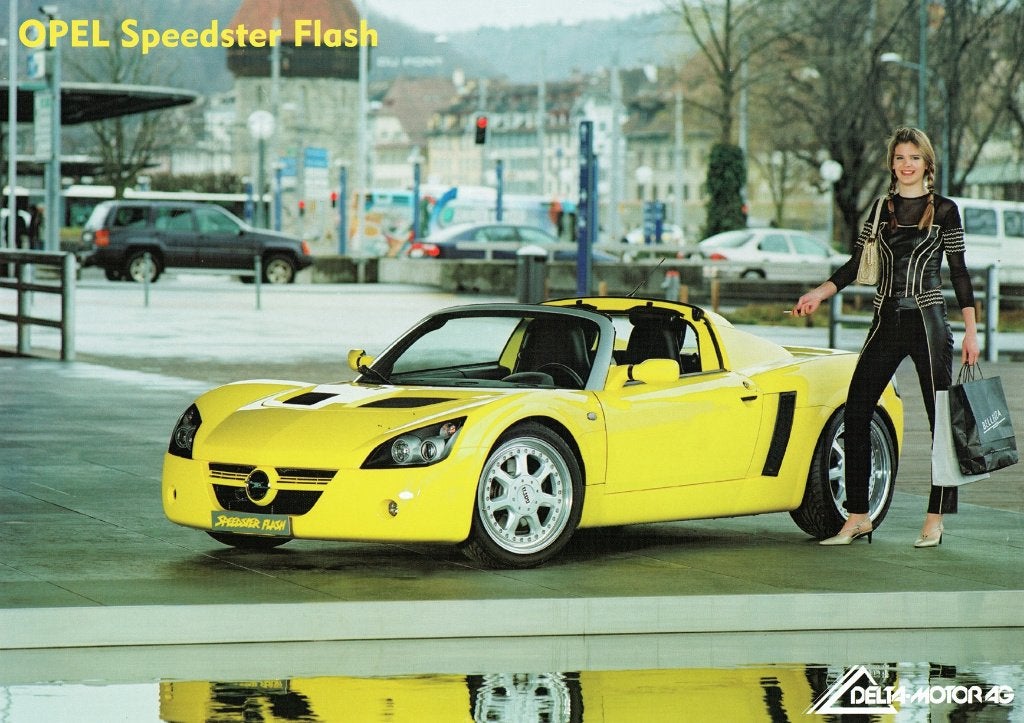 Folder Delta-Motor Opel Speedster Flash (Zwitsers - ca.2002), Boeken, Verzenden, Gelezen, Opel