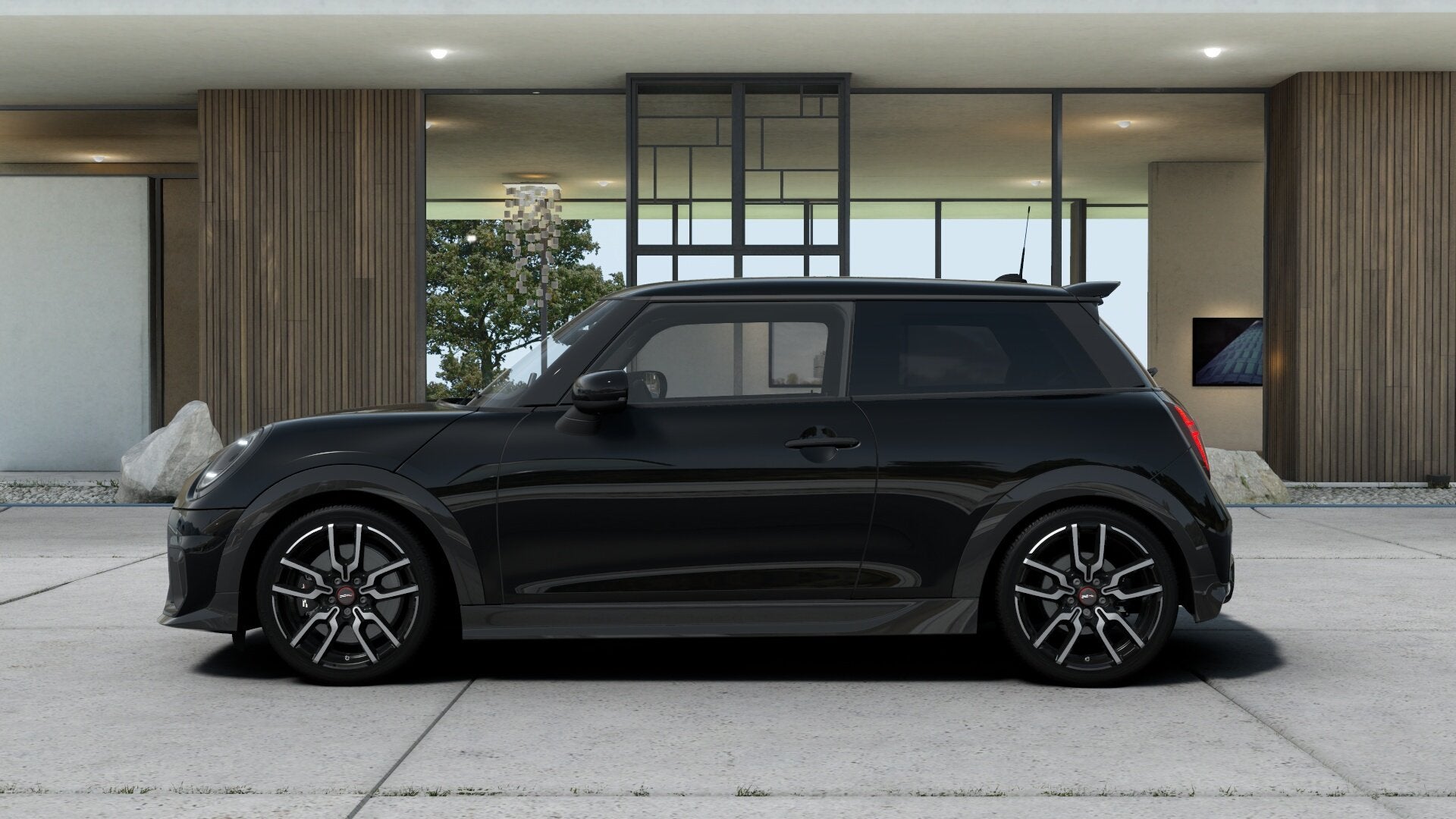 MINI Hatchback Cooper C Automaat / John Cooper Works / Pakke, Auto's, Mini, 156 pk, Leder en Stof, Zwart, Bedrijf