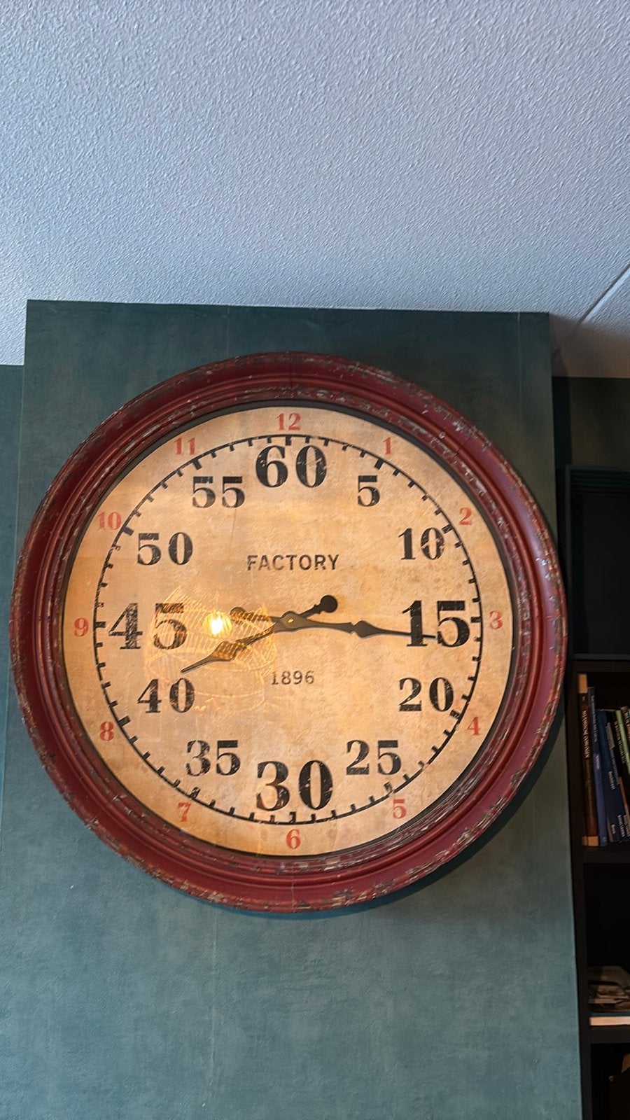 Grote vintage wandklok - Factory 1896, Ophalen