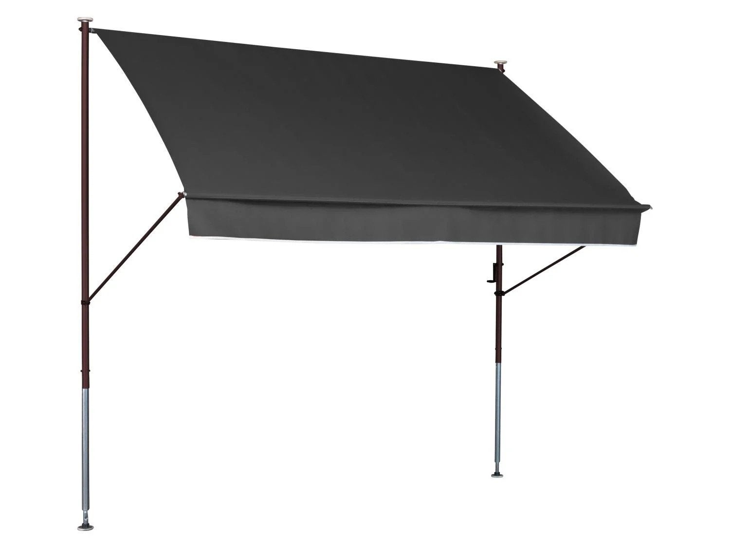 Zonnescherm klemluifel 300cm breed antraciet, Ophalen, Nieuw, 250 cm tot 450 cm, Uitvalscherm