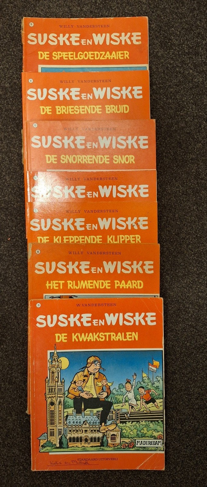 Suske en Wiske - 7 vroege uitgaven van Willy Vandersteen, Meerdere stripboeken, Ophalen of Verzenden, Gelezen, Willy Vandersteen