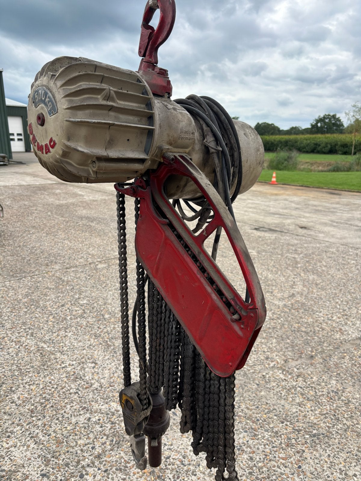 Demag 500kg elektrische takel met ketting, Doe-het-zelf en Verbouw, Lieren en Takels, Ophalen, Gebruikt, Elektrisch