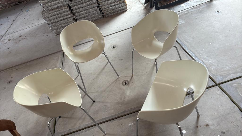 4x Italiaanse design stoelen Luca Nichetto/Tonon Orbit Large, Ophalen, Kunststof, Gebruikt, Overige kleuren