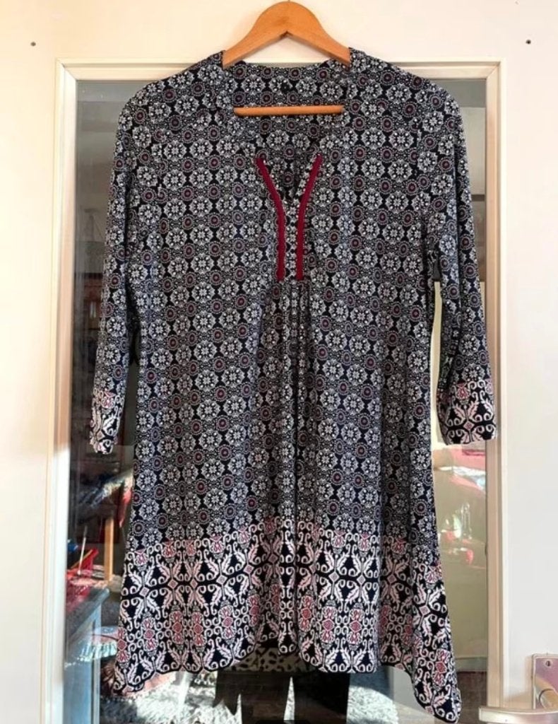 Super leuke tuniek Ibiza style met motief maat 44 nu 19,99€, Kleding | Dames, Blouses en Tunieken, Overige kleuren, Maat 42/44 (L)