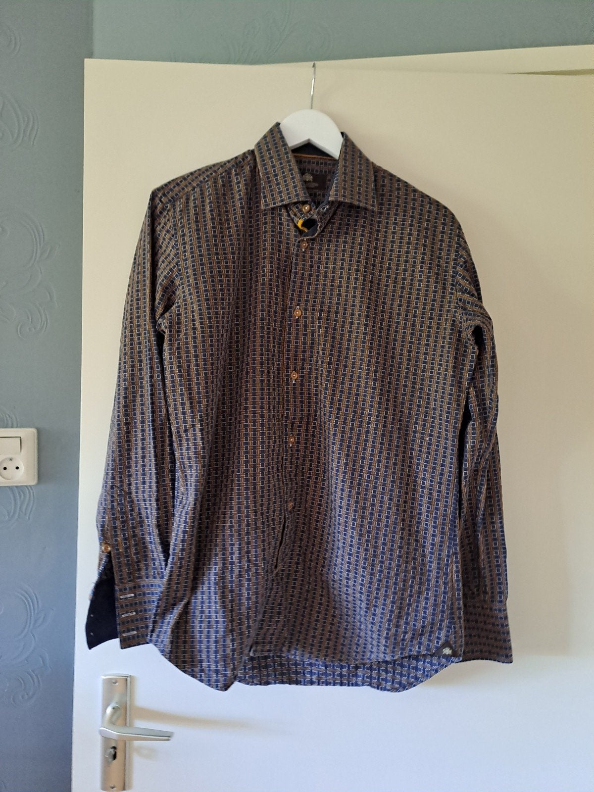 Blouse - maat M - Circle of Gentlemen, Verzenden, Zo goed als nieuw, Blauw, Halswijdte 39/40 (M)