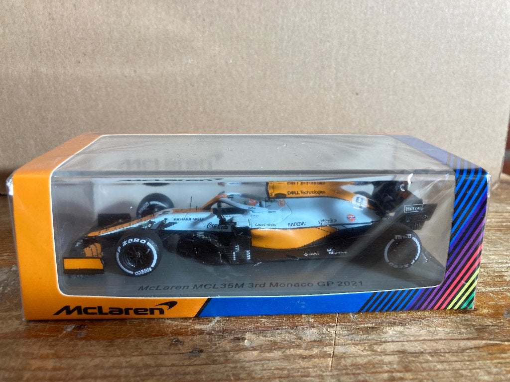 Lando Norris 1:43 Monaco GP 2021 Mclaren MCL35M S7679, Ophalen of Verzenden, Nieuw, Formule 1