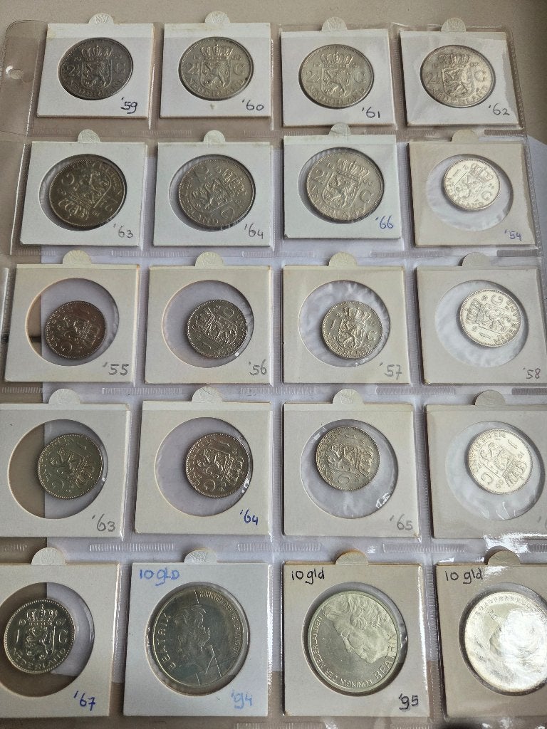 Gulden munten., 1 gulden, Koningin Juliana, Setje, Zilver