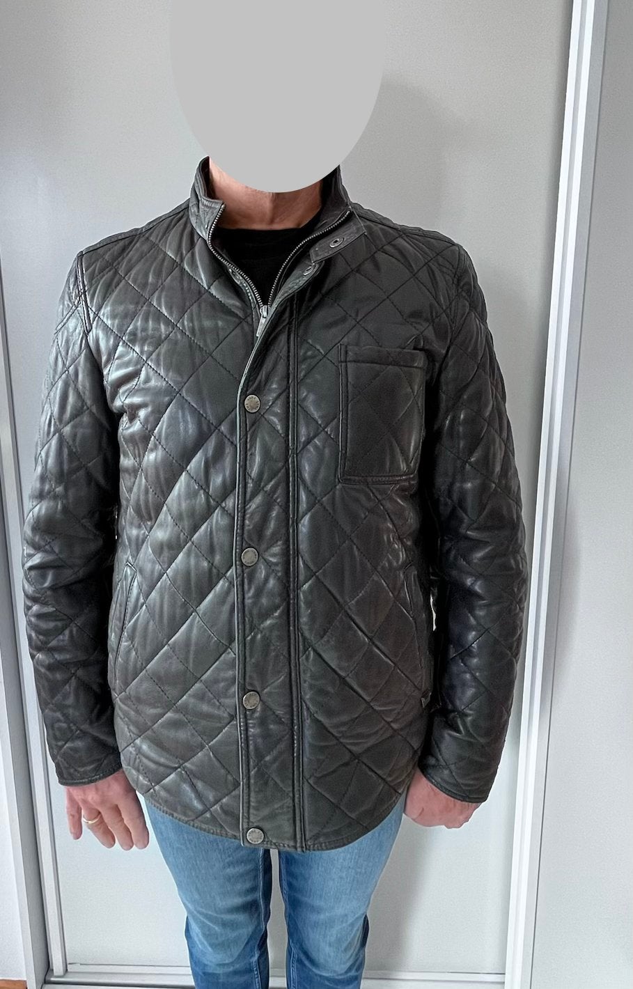 Arma leren heren jack, blauw, maat 52, Kleding | Heren, Ophalen of Verzenden, Zo goed als nieuw, Maat 52/54 (L), Blauw