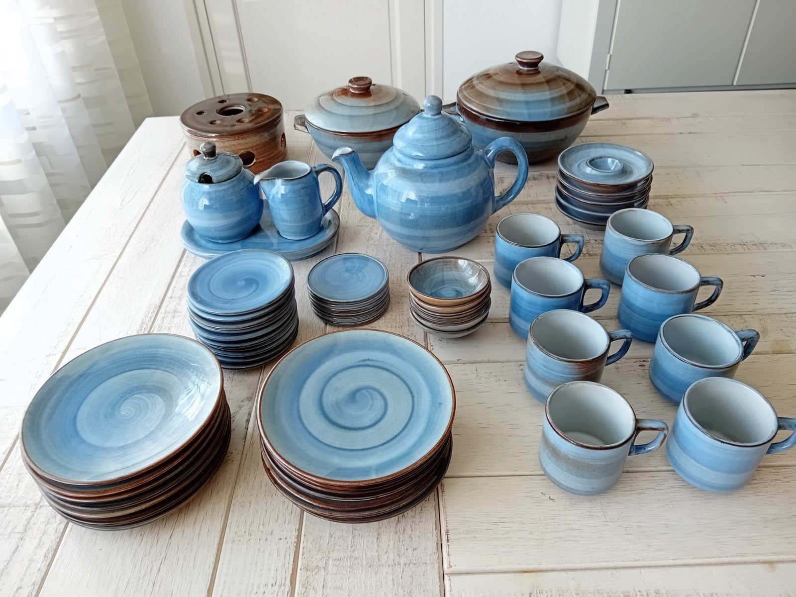 puntgaaf Volendams aardewerk Volendam Blauw nooit gebruikt, Huis en Inrichting, Keuken | Servies, Ophalen of Verzenden, Zo goed als nieuw