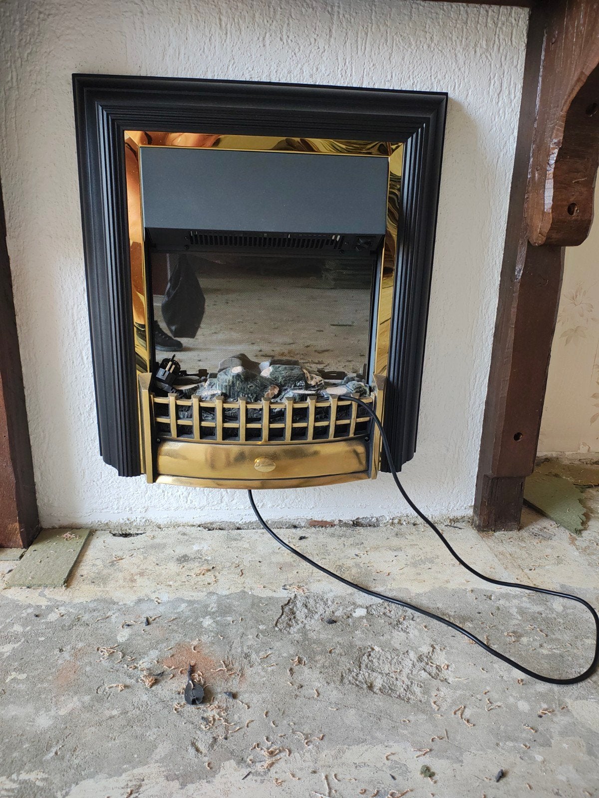 Elektrische haard met warmtefunctie - Inbouw, Ophalen, Gebruikt, Inbouwhaard, Elektrische haard