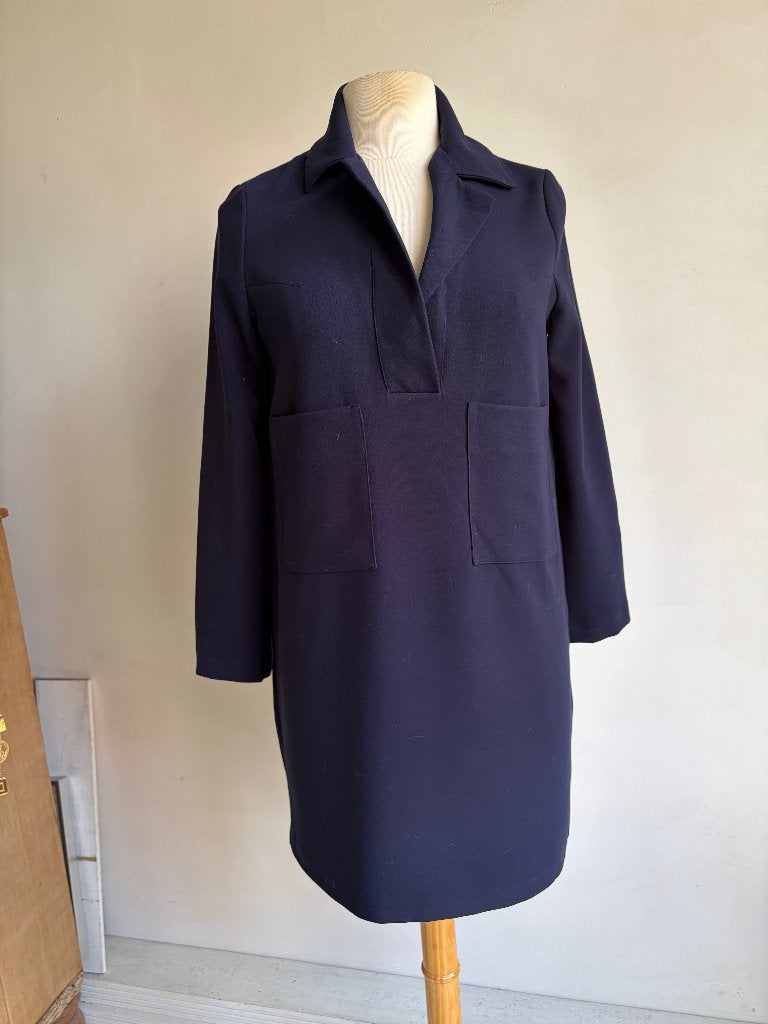 ba&sh jurk maat 2 blauw jurk, Maat 38/40 (M), Zo goed als nieuw, Ba&sh, Knielengte