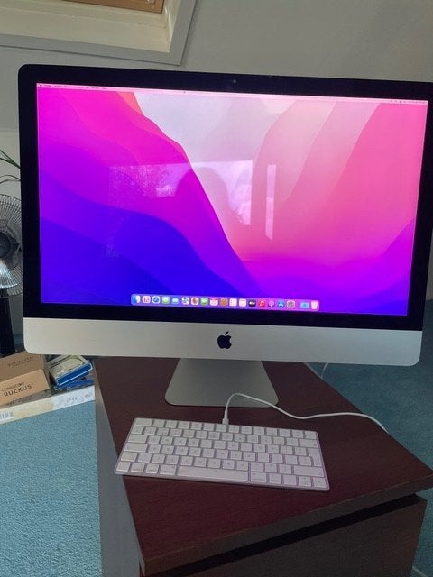 apple mac os monterey 27 inch, Ophalen, Gebruikt, IMac, Onbekend
